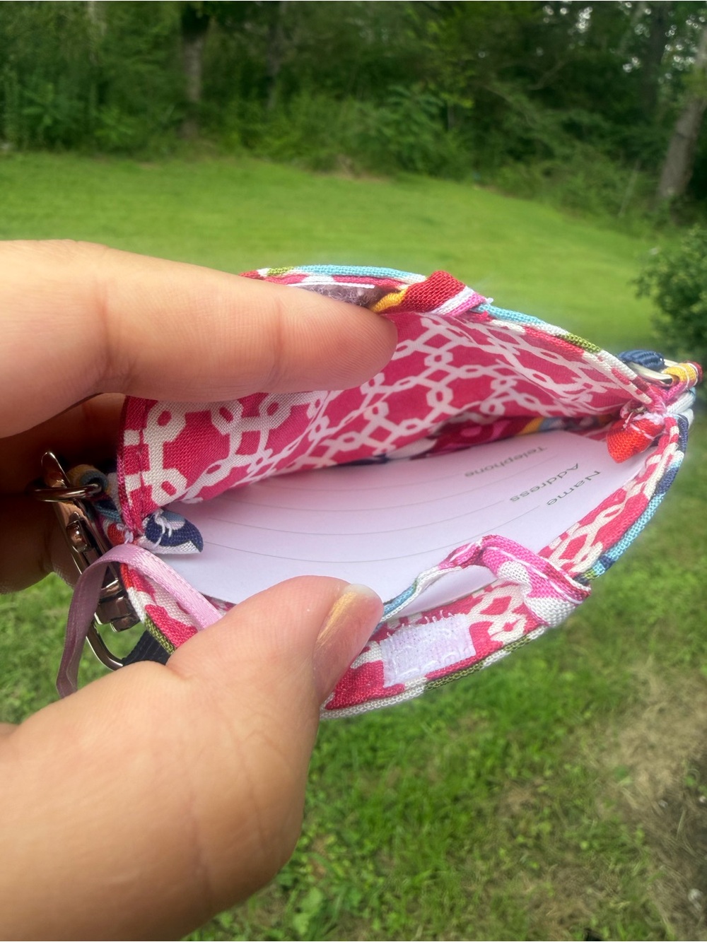 Vera Bradley Cotton Luggage Tag - Floral Tote - Picture 3 of 3